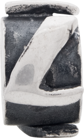 Sterling Silver 925 Antiqued Letter L Bead Solid Cast for Charm Bracelets